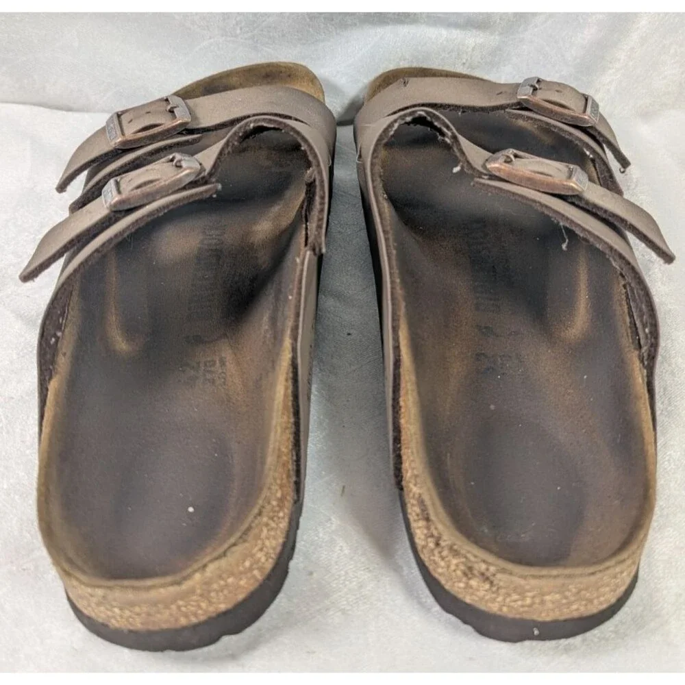 Birkenstock Arizona Sz 42 US Men’s 9 Women’s 11 Brown Straps Copper Buckle